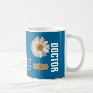 Custom Doctor's Name Smiling Daisy Gift Mugs
