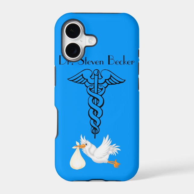 CUSTOM DOCTORS NAMEI phone 5 Case CADUCEUS (Back)