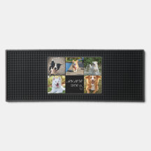 Custom Dog 5 Photo Pet Lover Gift Bar Mat
