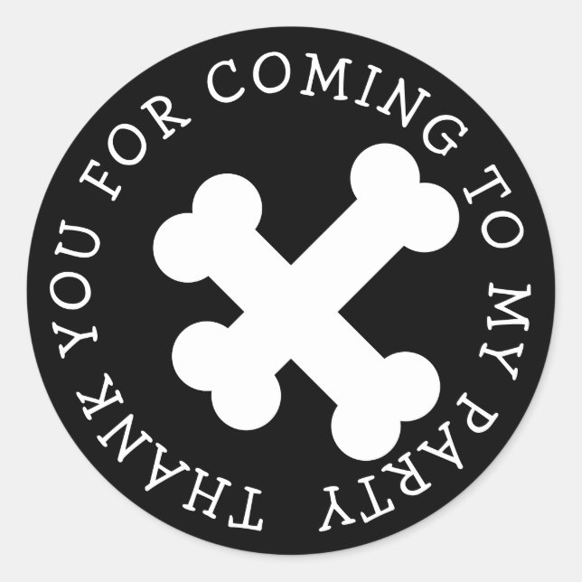 Custom dog bone party stickers for pet animal (Front)
