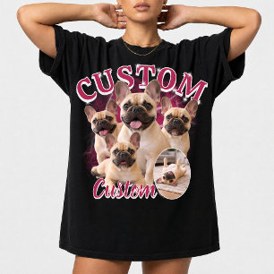 Custom Dog Bootleg Photo Collage, Vintage Animal T-Shirt