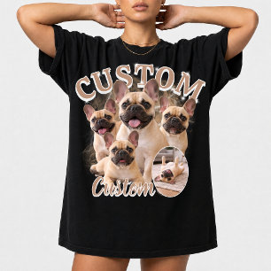 Custom Dog Bootleg Photo Collage, Vintage Animal T-Shirt