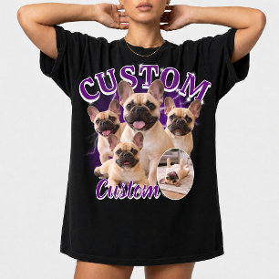 Custom Dog Bootleg Photo Collage, Vintage Animal T-Shirt