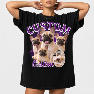 Custom Dog Bootleg Photo Collage, Vintage Animal T-Shirt