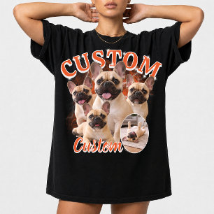 Custom Dog Bootleg Photo Collage, Vintage Animal T-Shirt
