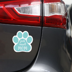 Custom Dog Breed Mum Pawprint Car Magnet