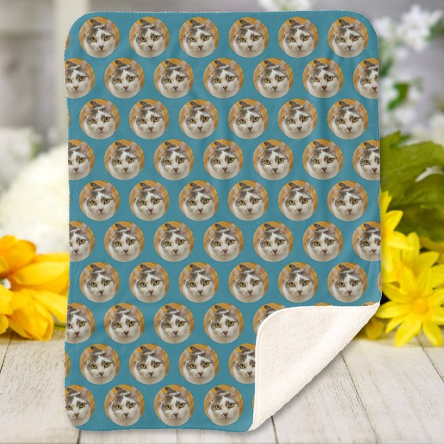 Custom Dog Cat or Any Photo Personalised Sherpa Blanket (Creator Uploaded)