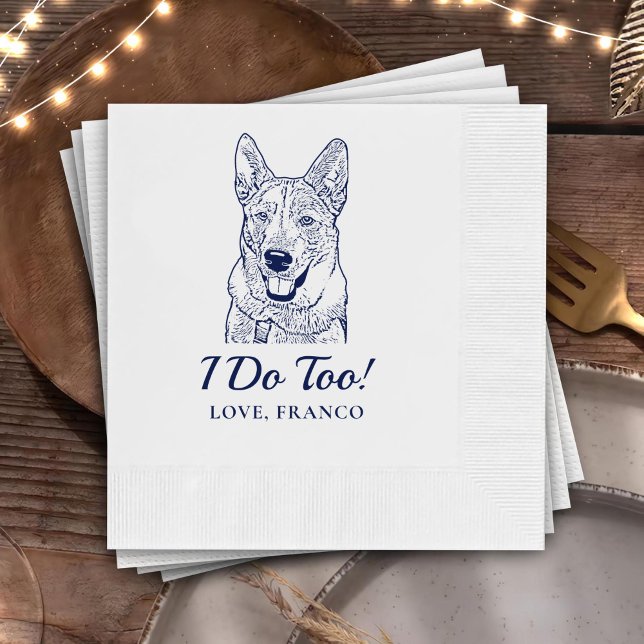 Custom Dog Cheers Custom Cocktail Napkin (Creator Uploaded)