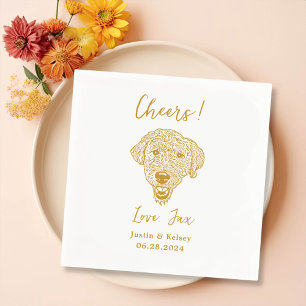 Custom Dog Cheers Custom Cocktail Napkin