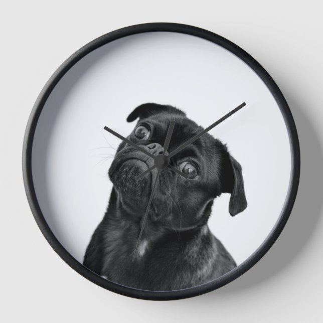 Custom Dog Clock, Personalised Pet Clock (Front)