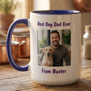 Custom Dog Dad Father's Day Photo Mug