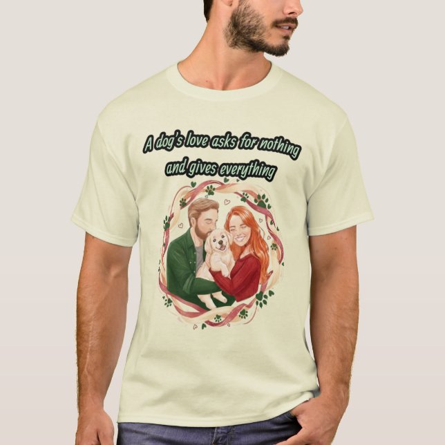 Custom dog dad illustration T-Shirt (Front)