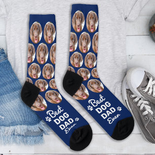 Custom DOG DAD Personalised Cute Novelty Pet Photo Socks