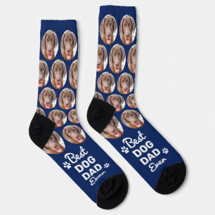 Custom DOG DAD Personalised Cute Novelty Pet Photo Socks