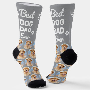 Custom DOG DAD Personalised Fun Novelty Pet Photo Socks