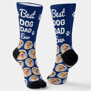 Custom DOG DAD Personalised Fun Pattern Pet Photo Socks