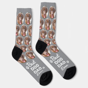 Custom DOG DAD Personalised Paw Print Pet Photo Socks