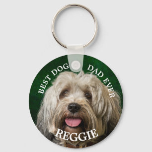 Custom Dog Dad Tibetan Terrier Key Ring