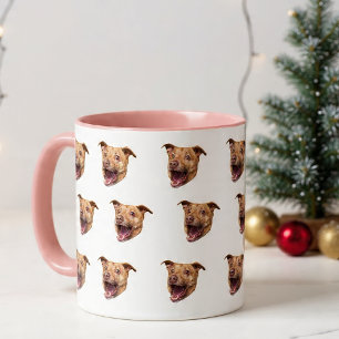 Custom Dog Face Mug   Personalized Pet Mug