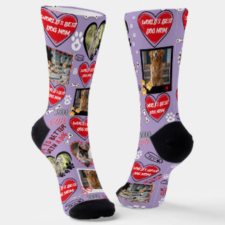 Custom Dog Face Socks, Personalised Dog Photo Socks