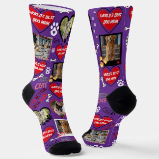 Custom Dog Face Socks, Personalised Dog Photo Socks