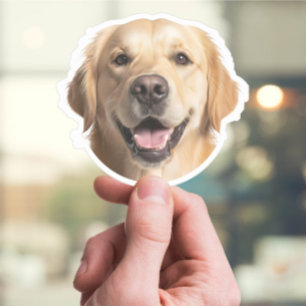 Custom Dog Face Sticker – Personalized Pet Photo
