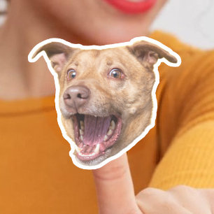 Custom Dog Face Stickers Dog Mom Gift