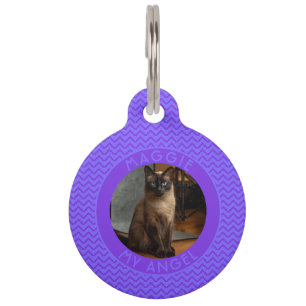 Custom Dog Gift Chevron Symmetry Pet Tag