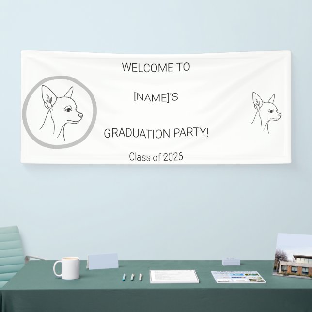 Custom Dog Graduate Welcome Banner | Photo & Breed (Tradeshow)