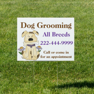 Custom Dog Groomer Yard Sign