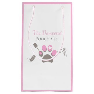 Custom Dog Grooming Business Branding Pet Salon Small Gift Bag