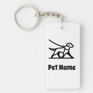 Custom Dog Keychain, Dog Walker Keychain
