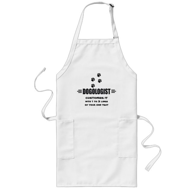 Custom Dog Lover Long Apron (Front)