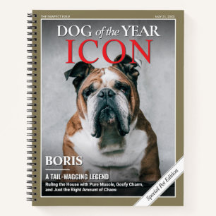 Custom Dog Magazine Cover Notebook, Pet Magazine Notebook