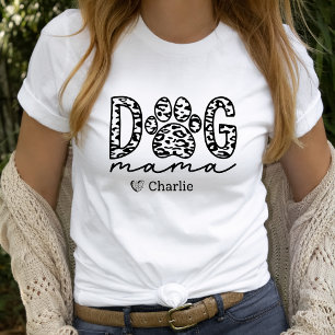 Custom Dog Mama Personalized Pet Name T-Shirt
