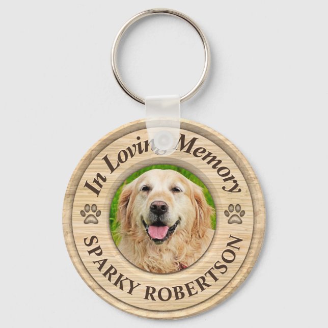 Custom Dog Memorial Keepsake Key Ring (Front)