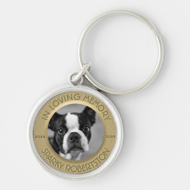 Custom Dog Memorial Key Ring (Front)