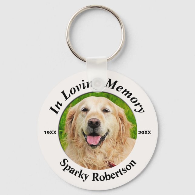 Custom Dog Memorial Key Ring (Front)