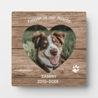 Custom Dog Memorial Rustic Wood & Photo