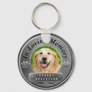 Custom Dog Memorial Silver Key Ring
