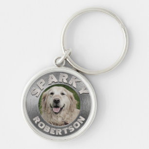 Custom Dog Memorial Silver Key Ring