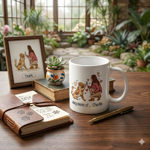 Custom Dog Mom of Cute Australian Shepherd  Coffee Mug