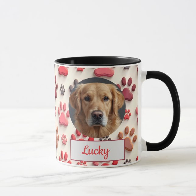 Custom Dog Mum, Dog Dad, Personalise Gift Mug (Right)