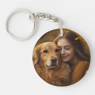 Custom Dog Mum Mode Two Photo Double Sided Acrylic Key Ring