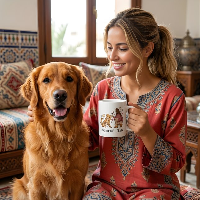 Custom Dog Mum of Cute Australian Shepherd  Coffee Mug (Creator Uploaded)