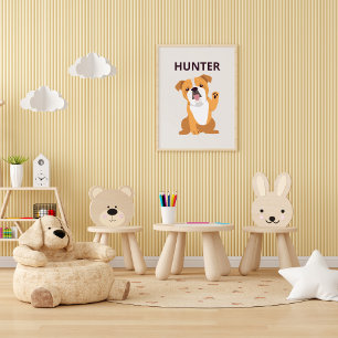 Custom Dog Name And Photo Poster