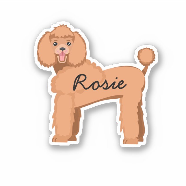 Custom dog name apricot poodle (Front)