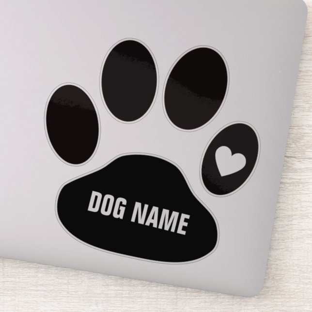 Custom Dog Name on Paw  (Detail)