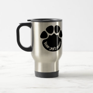 Custom Dog Paw Print Personalised Name Stainless S Travel Mug