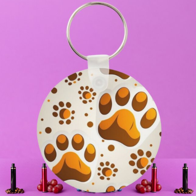 Custom Dog Paw Print Personalised Pet Photo Gift  Key Ring (Creator Uploaded)